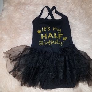Black and Gold Half Birthday Outfit